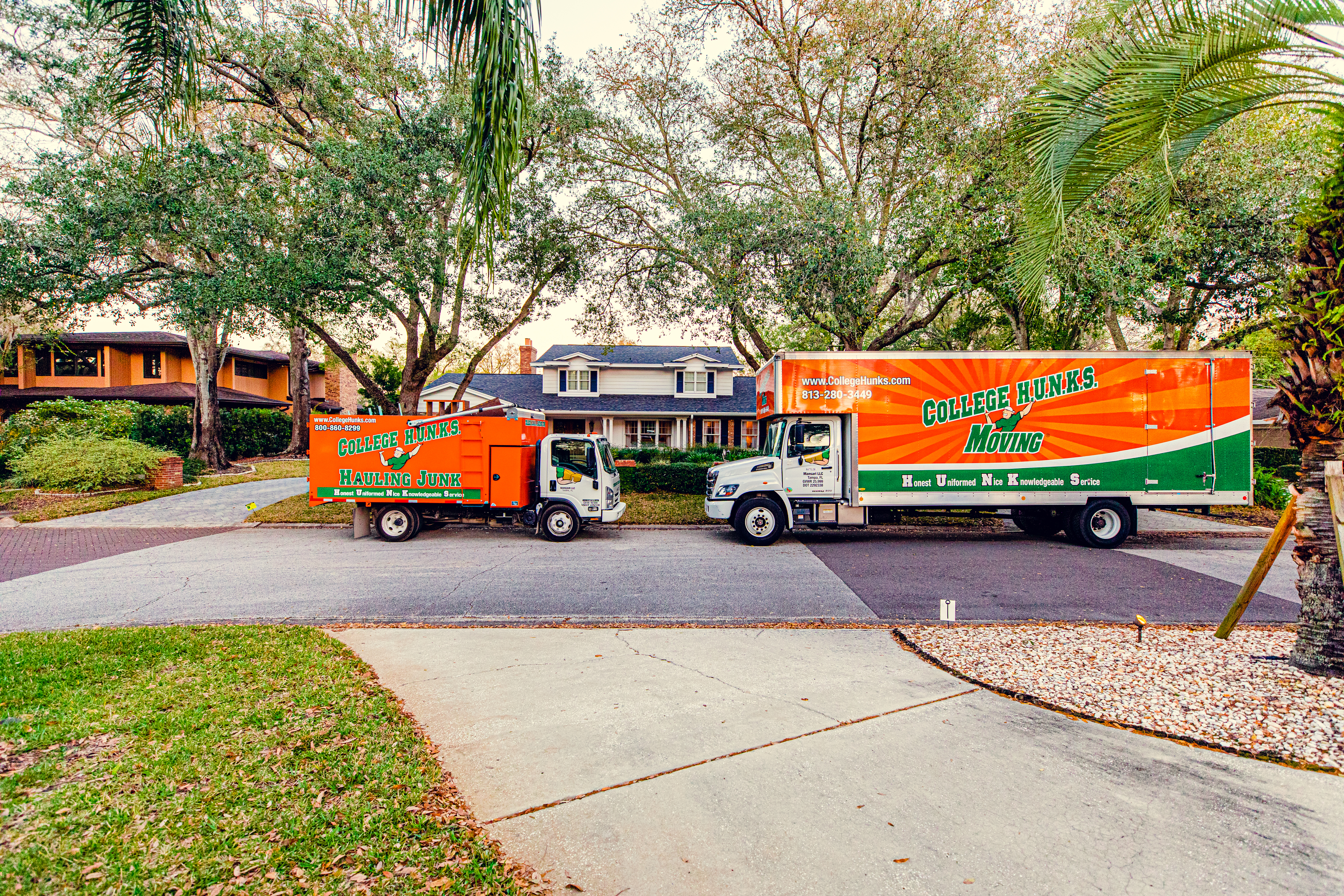 College HUNKS junk and moving trucks