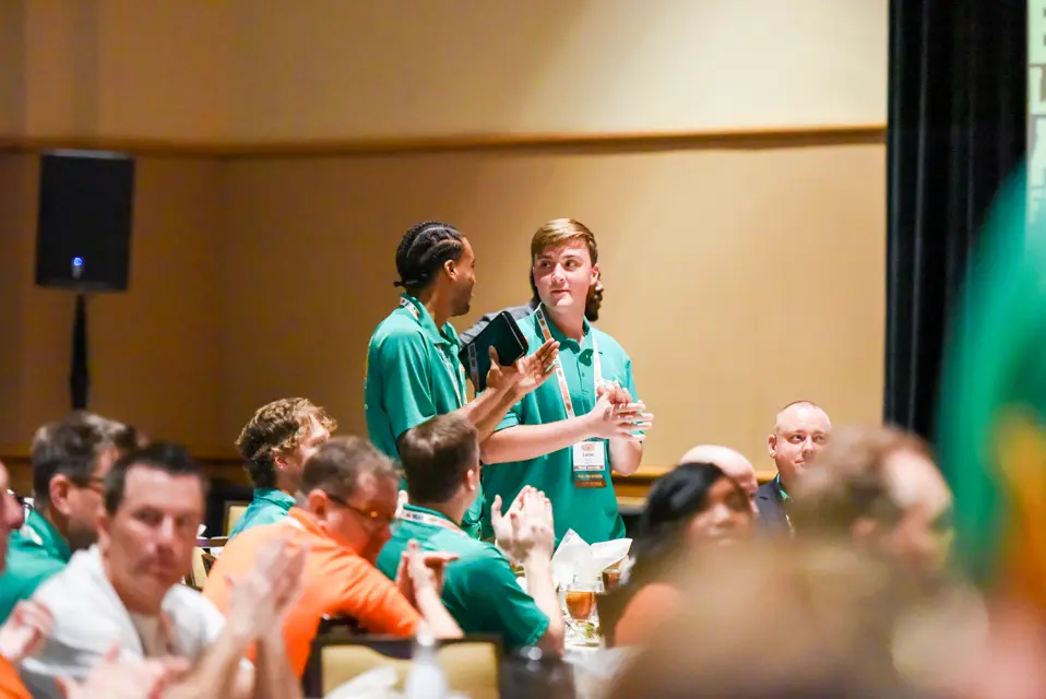 The crowd celebrating at the Annual Reunion